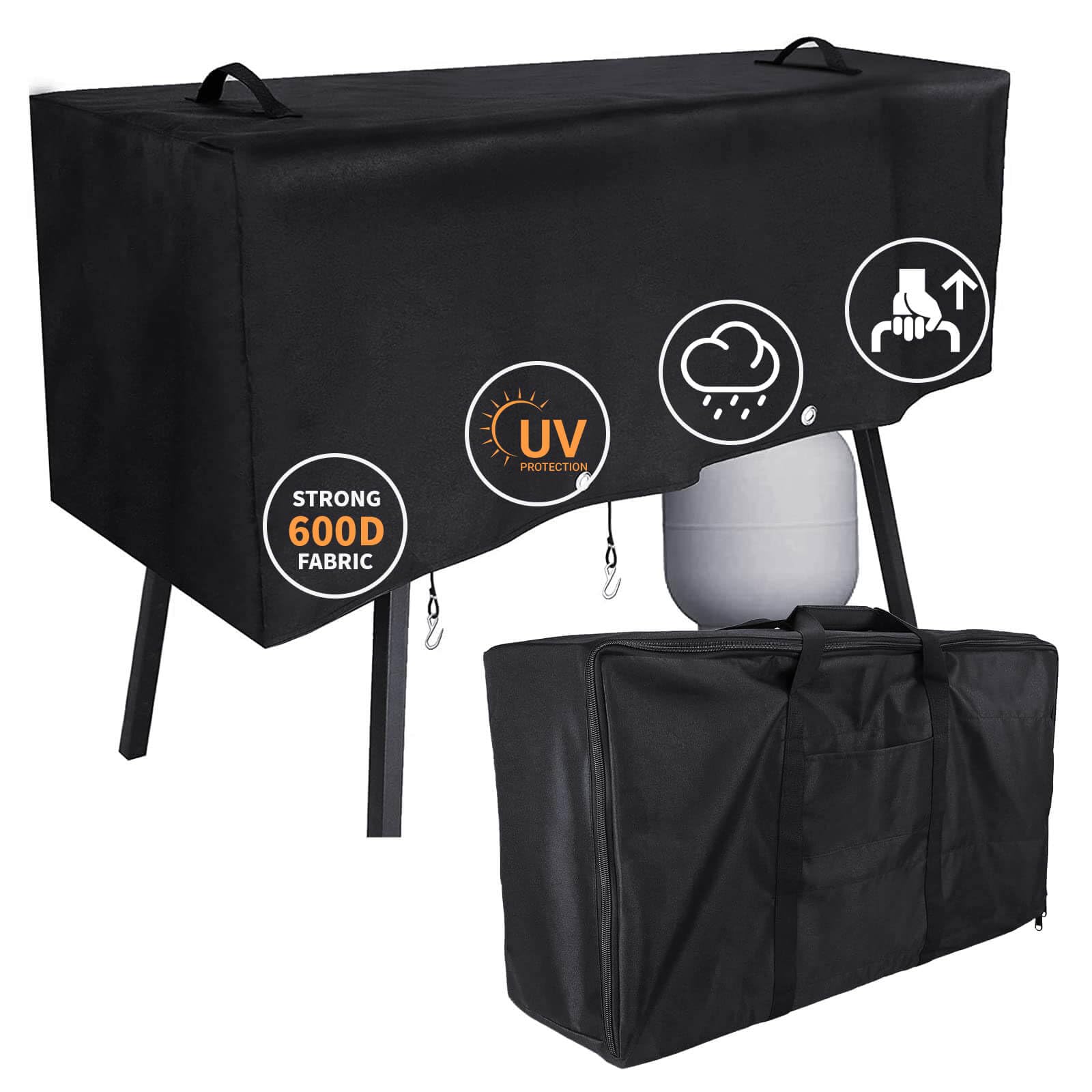 Hisencn Patio Cover and Carry Bag for Camp Chef 3 Burner Stoves